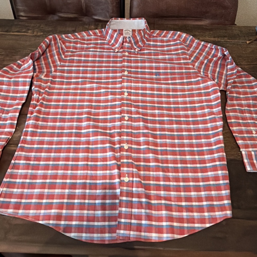 Mens Brooks Brothers Dress Shirt REGENT XL Supima Cotton Button Non Iron!